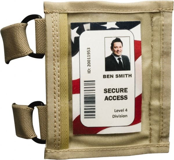 Badge Holders; Attachment Type: Arm Band; Horizontal or Vertical Holder: Vertical and Horizontal; Color: Tan