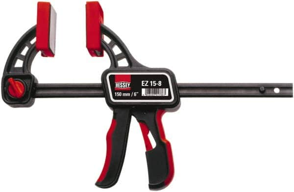 Bessey - 6" Capacity, 2-3/8" Throat Depth, Carbon Steel Bar Clamp - 150 Lb Clamping Pressure - Caliber Tooling