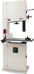 Jet - 14-1/8" Throat Capacity, Step Pulley Vertical Bandsaw - 3,100 SFPM, 1.75 hp, Single Phase - Caliber Tooling