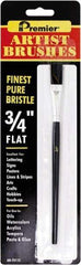 Premier Paint Roller - 3/4" Bristle Artist's Paint Brush - 3/4" Wide, 7/8" Bristle Length, 5" Wood Handle - Caliber Tooling