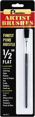 Premier Paint Roller - 1/2" Bristle Artist's Paint Brush - 1/2" Wide, 7/8" Bristle Length, 5" Wood Handle - Caliber Tooling