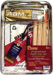 Premier Paint Roller - 0.3333" Nap, Wall Paint Roller Set - 10" Wide, Steel Frame, Includes Paint Tray, Roller Cover & Frame - Caliber Tooling