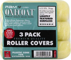 Premier Paint Roller - 1/2" Nap, 9" Wide Paint Mini Roller Covers - Semi-Rough Texture, Polyester - Caliber Tooling