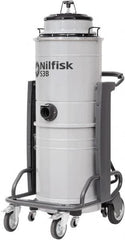 Nilfisk - 13 Gal Steel Tank, Electric Powered Wet/Dry Vacuum - 3.21 Peak hp, 100/120 Volt, 15.8 Amps, 20' Hose Fitting, Main Filter, Accessories Included - Caliber Tooling