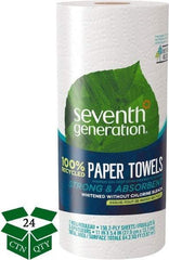 Seventh Generation - Perforated Roll of 2 Ply White Paper Towels - 11" Wide, No Added Dyes or Fragrances, 100% Recycled - Caliber Tooling