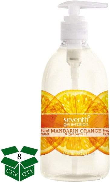 Seventh Generation - 12 oz Pump Bottle Liquid Soap - Clear, Mandarin Orange & Grapefruit Scent - Caliber Tooling