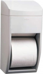 Bobrick - Standard Double Roll Plastic Toilet Tissue Dispenser - 6-1/4" Wide x 13-1/2" High x 6-7/8" Deep, Gray - Caliber Tooling