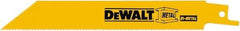 DeWALT - 12" Long x 3/4" Thick, Bi-Metal Reciprocating Saw Blade - Straight Profile, 18 TPI, Toothed Edge, Tang Shank - Caliber Tooling