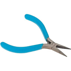 Xcelite - 13/16" Jaw Length x 3/8" Jaw Width, Long Nose Comfort Grip Pliers - Serrated Jaw, Bi-Material Cushion Handle - Caliber Tooling
