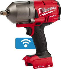 Milwaukee Tool - 1/2" Drive 18 Volt Pistol Grip Cordless Impact Wrench & Ratchet - 1,750 RPM, 0 to 2,100 BPM, 1,400 Ft/Lb Torque, Lithium-Ion Batteries Not Included - Caliber Tooling