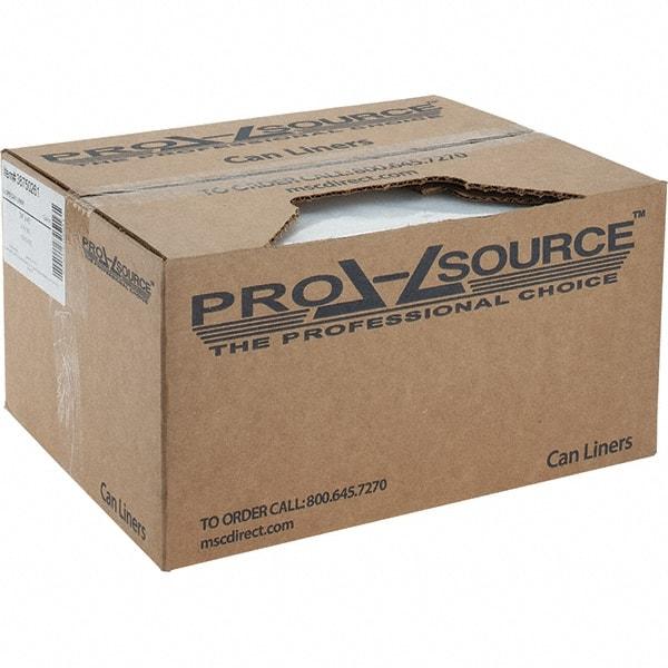 PRO-SOURCE - 4 mil Thick, Heavy-Duty Trash Bags - Linear Low-Density Polyethylene (LLDPE), Flat Pack Dispenser, 24" Wide x 42" High, Clear - Caliber Tooling