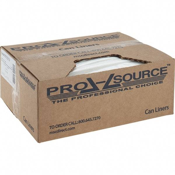 PRO-SOURCE - 1.5 mil Thick, Heavy-Duty Trash Bags - Linear Low-Density Polyethylene (LLDPE), Flat Pack Dispenser, 44" Wide x 47" High, Clear - Caliber Tooling