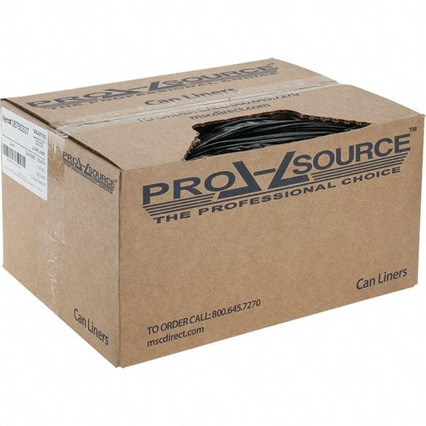 PRO-SOURCE - 1.5 mil Thick, Heavy-Duty Trash Bags - Linear Low-Density Polyethylene (LLDPE), Flat Pack Dispenser, 22" Wide x 60" High, Black - Caliber Tooling