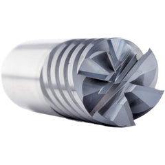 Corner Radius End Mill: 1/4″ Dia, 3/4″ LOC, 0.015″ Radius, 6 Flutes, Solid Carbide 2-1/2″ OAL, 1/4″ Shank Dia, 45 ° Helix, AlCrN Coated, Corner Radius End, Centercutting, Series SM6F