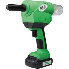 Marson - 3/16 to 1/4" Closed End Rivet Capacity , 4,600 Lb Pull Force Cordless Electric Riveter - 1.18" Stroke Length, 20 VDC, Mandrel Collection, Battery Included - Caliber Tooling