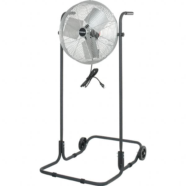 PRO-SOURCE - 18" Blade, 1/8 hp, 5,750 CFM, High Floor Stand Industrial Circulation Fan - Floor Stand, 2.2 Amps, 3 Speed - Caliber Tooling