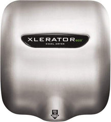 Excel Dryer - 500 Watt Silver Finish Electric Hand Dryer - 208/277 Volts, 2.2 Amps, 11-3/4" Wide x 12-11/16" High x 6-11/16" Deep - Caliber Tooling