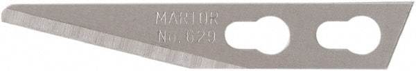 Martor USA - 100 Piece, Carbon Steel, Utility Knife Blade - 1.34" Long - Caliber Tooling