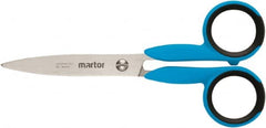 Martor USA - 2.2" LOC, 5.27" OAL Stainless Steel Blunt-Point Scissors - Ambidextrous, Fiberglass Straight Handle, For Fabrics, Paper, Heavy Weight Paper - Caliber Tooling