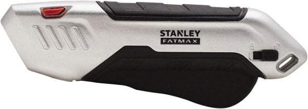 Stanley - Retractable Safety Utility Knife - 2.175" Steel Blade, Silver & Black Ergonomic Non-slip Grips Handle, 1 Blade Included - Caliber Tooling