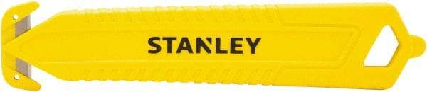 Stanley - Recessed/Concealed Fixed Blade Safety Cutter - 0.2145" Steel Blade, Yellow & Black Plastic Handle, 1 Blade Included - Caliber Tooling