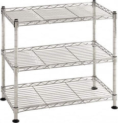 Sandusky Lee - 3 Shelf Wire Shelving Unit - 18" Wide x 10" Deep x 18" High, - Caliber Tooling