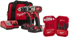 Milwaukee Tool - 18 Volt Cordless Tool Combination Kit - Includes Compact Drill/Driver & Impact Driver, Lithium-Ion Battery Included - Caliber Tooling