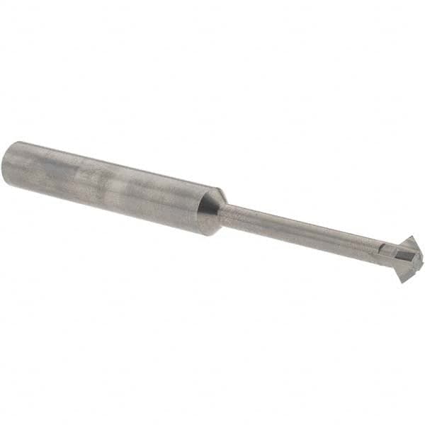 Accupro - ° 6mm Cut Diam, 0.118" Cut Width, 1/4" Shank, Solid Carbide Double-Angle Cutter - Caliber Tooling