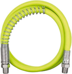 Legacy - 3' Long, 10,000 psi Operating Pressure, Rubber Grease Gun Hose - 1/8 NPT, 10,000 psi Burst Pressure - Caliber Tooling