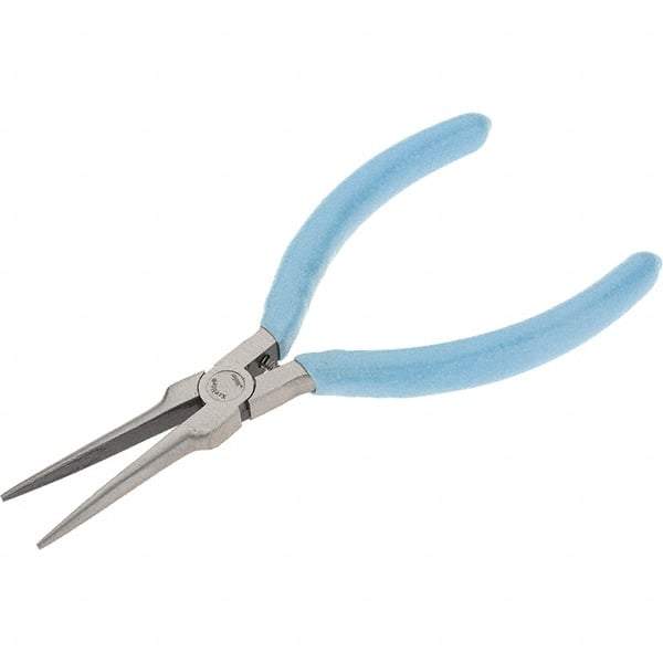 Xcelite - 5-1/2" Jaw Length x 15/32" Jaw Width, Long Needle Nose Comfort Grip Pliers - Smooth Jaw, Bi-Material Cushion Handle - Caliber Tooling