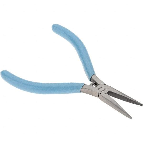 Xcelite - 1-3/16" Jaw Length x 7/16" Jaw Width, Long Nose Comfort Grip Pliers - Serrated Jaw, Bi-Material Cushion Handle - Caliber Tooling