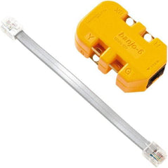 Fluke Networks - Yellow Electrical Test Equipment Modular Adapter - Use with Telephone Test Sets - Caliber Tooling