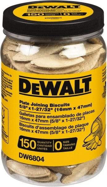 DeWALT - Size 0 Biscuits - 150 Pieces, Tube - Caliber Tooling