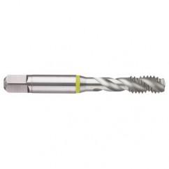 M2x0.40 6H 3-Flute Cobalt Yellow Ring Semi-Bottoming 40 degree Spiral Flute Tap-Bright - Caliber Tooling