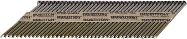 Stanley Bostitch - 11 Gauge 0.12" Shank Diam 3-1/4" Long Framing Nails for Power Nailers - Steel, Bright Finish, Smooth Shank, Angled Stick Paper Tape Collation, Round Head - Caliber Tooling