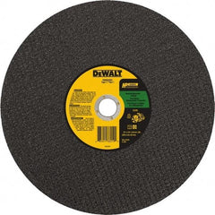 DeWALT - 14" 24 Grit Silicon Carbide Cutoff Wheel - 1/8" Thick, 20mm Arbor, 5,500 Max RPM, Use with Chop Saws - Caliber Tooling