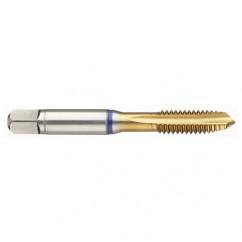 M2x0.40 6H 3-Flute PM Cobalt Blue Ring Spiral Point Plug Tap-TiN - Caliber Tooling