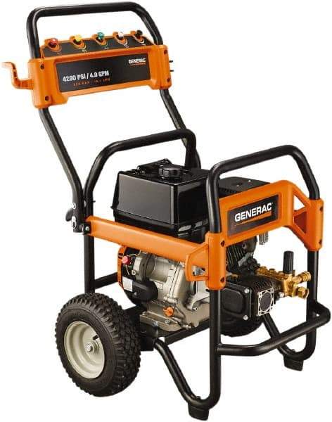 Generac Power - Gas, 12.3 hp, 4,200 psi, 4 GPM, Cold Water Pressure Washer - Annovi Reverberi\x99 Triplex Pump, 35' x 420" Hose - Caliber Tooling