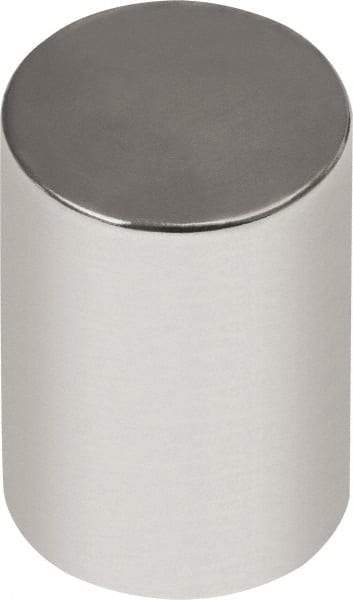 Mag-Mate - 1/4" Diam x 1/2" High Neodymium Rare Earth Magnet - 3.87 Lb Max Capacity, 180°F Max, Nickel Plated - Caliber Tooling