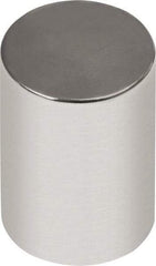 Mag-Mate - 1/4" Diam x 1/2" High Neodymium Rare Earth Magnet - 3.87 Lb Max Capacity, 180°F Max, Nickel Plated - Caliber Tooling