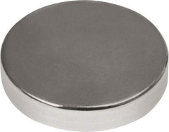 Mag-Mate - 3/4" Diam x 1/8" High Neodymium Rare Earth Magnet - 18 Lb Max Capacity, 180°F Max, Nickel Plated - Caliber Tooling