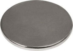 Mag-Mate - 1" Diam x 1/16" High Neodymium Rare Earth Magnet - 16.5 Lb Max Capacity, 180°F Max, Nickel Plated - Caliber Tooling