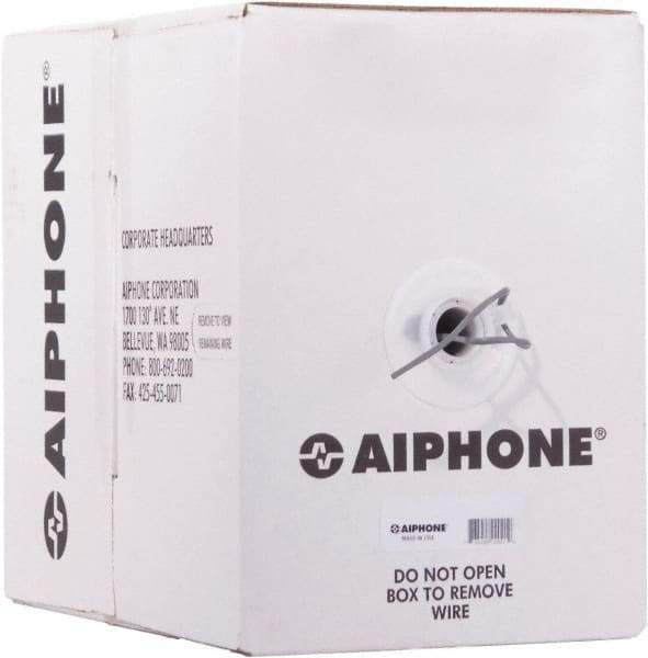 Aiphone - 22 AWG, 2 Wire, 1,000' OAL Shielded Automation & Communication Cable - PVC Insulation, 0.0253" OD - Caliber Tooling