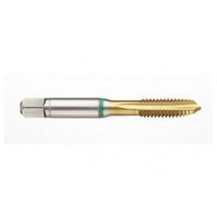 41168 2B -Flute Cobalt Green Ring Spiral Point Plug Tap-TiN - Caliber Tooling