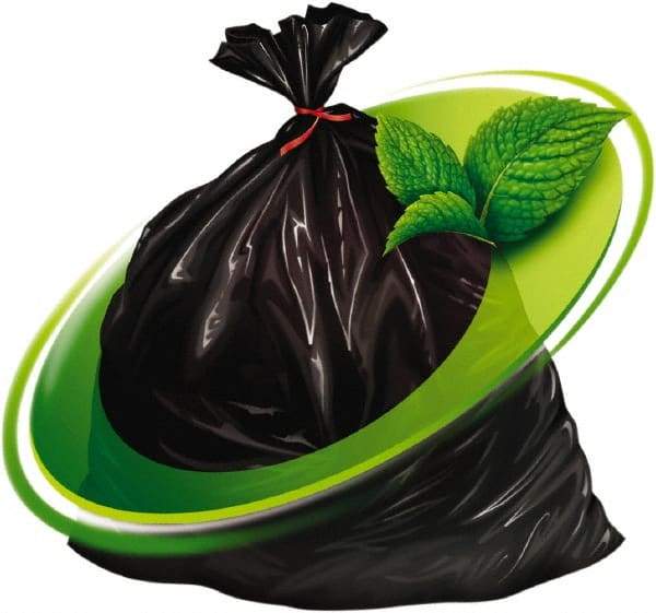 Mint-X - 1.7 mil Thick, Rodent Repellent Trash Bags - Linear Low-Density Polyethylene (LLDPE), Flat Pack Dispenser, 38" Wide x 58" High, Black - Caliber Tooling