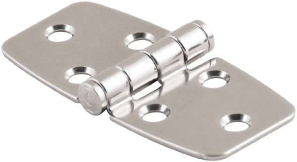Made in USA - 2.44" Long x 3.07" Wide, Cabinet Hinge - 316 Stainless Steel, High Gloss Finish - Caliber Tooling
