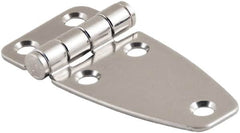 Made in USA - 2.52" Long x 3.07" Wide, Cabinet Hinge - 316 Stainless Steel, High Gloss Finish - Caliber Tooling