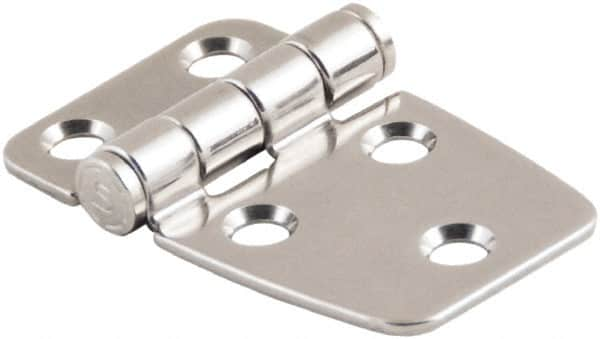 Made in USA - 1.73" Long x 2.28" Wide, Cabinet Hinge - 316 Stainless Steel, High Gloss Finish - Caliber Tooling