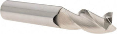 SGS - 1/2", 3 Flute, Single End, Solid Carbide, 0.03" Corner Radius End Mill - 3" OAL, 38° Helix, Right Hand Flute, 1" LOC, Right Hand Cut - Caliber Tooling