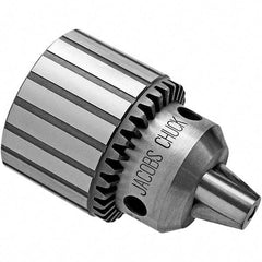 Jacobs - 1/2-20, 1/8 to 5/8" Capacity, Threaded Mount Drill Chuck - Keyed, 2-3/64" Sleeve Diam, 2-47/64" Open Length - Exact Industrial Supply